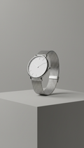 White Dial Leather Strap Watch
